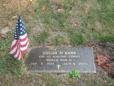 Edgar H. Babb Grave Marker
