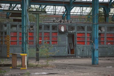 The abandoned locomotive depot