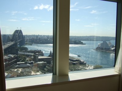 View from Sydney Shangi-La Hotel room