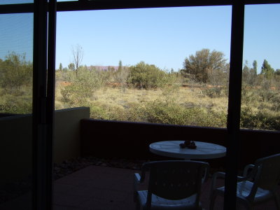 View from our room in the Desert Gardens Hotel @ Ayers Rock Resort