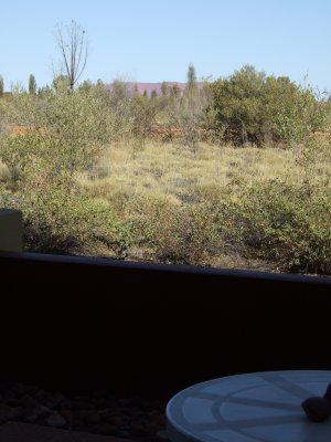 View from our room in the Desert Gardens Hotel @ Ayers Rock Resort
