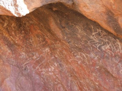 Aboriginal Cave Paintings @ Uluru (Ayers Rock)