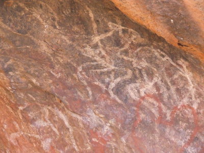 Aboriginal Cave Paintings @ Uluru (Ayers Rock)