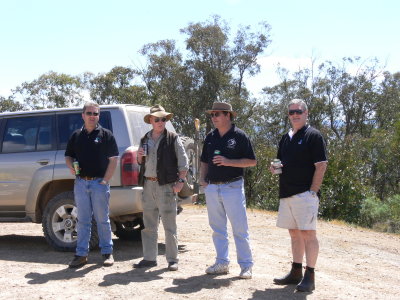 LA, ROWIE, DAVO, MACCA AT HELIPAD ON BILLY GOAT