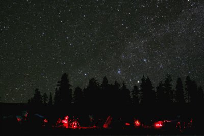 Star party under the Milky Way