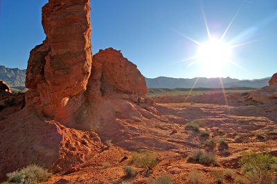 Sunset on Seven Sisters, Valley of Fire, Nevada