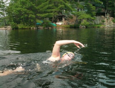 Swimming at the lake