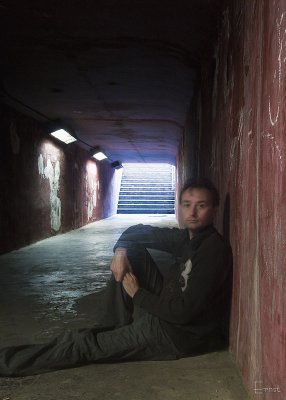 Self Portrait in Tunnel