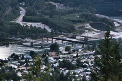 Three bridges of Revelstoke, closest is Big Eddy, then the Railway and finally the Trans Canada Hwy