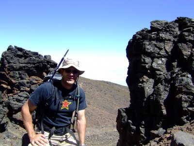 HIking Down From Lava Tower on Day 3