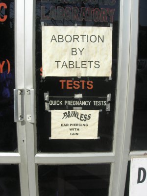 Abortion by Tablets -or- Painless Ear Piercing