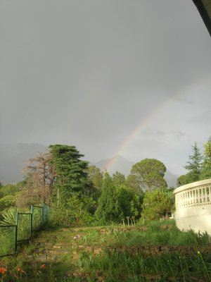 Double rainbow outside our room