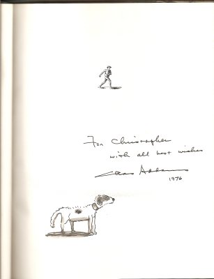 A copy with a drawing of Alice B. Curr, Addams's favorite dog