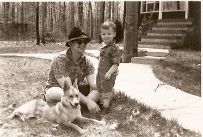With Christopher (on right), Spring Valley, c. 1964
