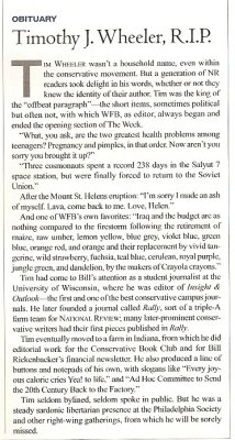 Obituary in the September 10, 2007 issue of National Review