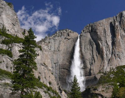 A classic Yosemite Falls view on a spring day