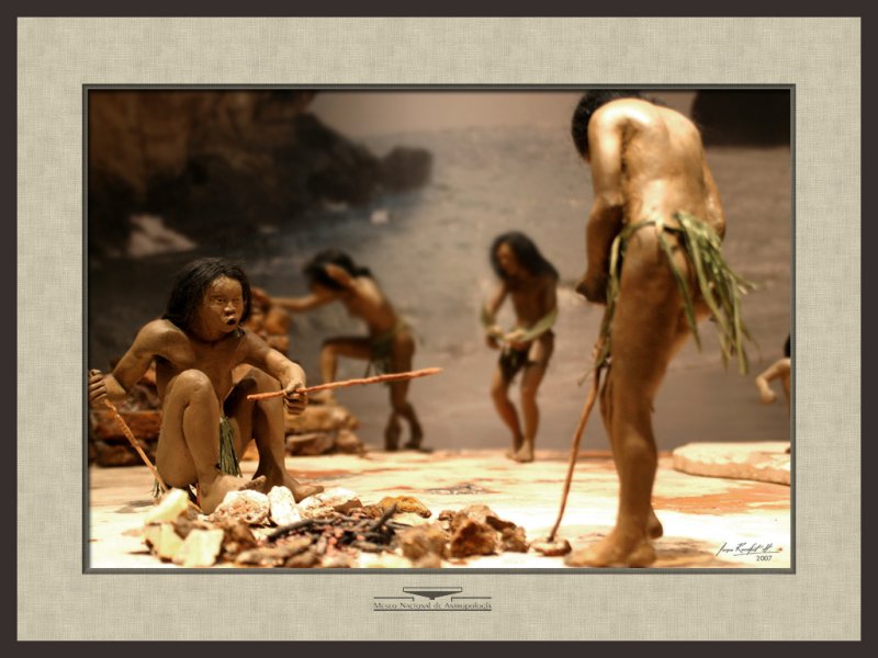 Homo Sapiens Fireplace Diorama