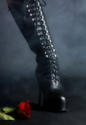 Boot with rose