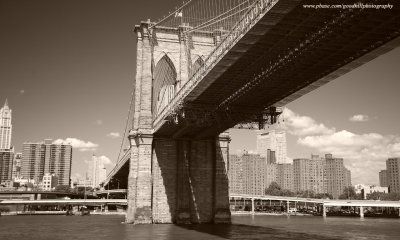 1280x768 Brooklyne Bridge Sepia