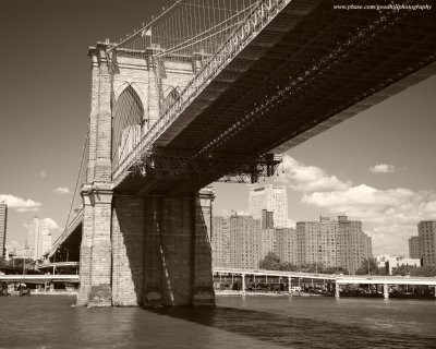 1280x1024 Brooklyn Bridge Sepia