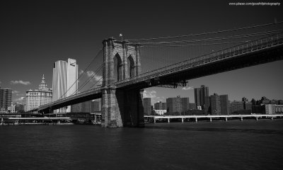 1280x768 Brooklyn Bridge Monochrome