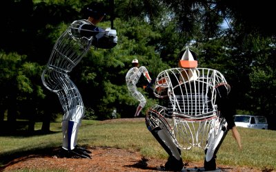 Orioles and Yankees Sculpture