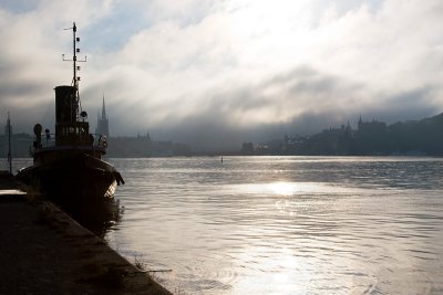 Foggy morning by Riddarfjärden