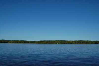 Clear blue sky - Lake Tylerie, NC