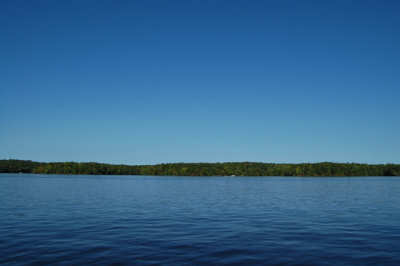 Clear blue sky - Lake Tylerie, NC