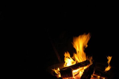 The fire