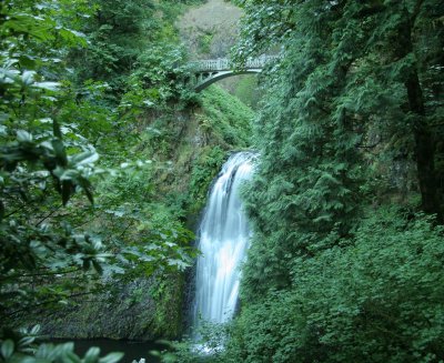 Multnomah Falls, lower cataract. the obligatory bridge shot