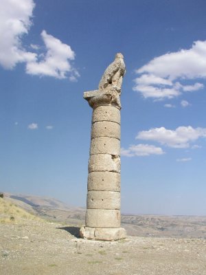 This is another burial ground for the women folk.  We could see Nemrut Dag in the background.