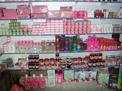 For sale in the bedestan--rose products from the rose fields around Isparta, near Egirdir.