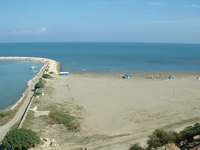 Karatas:  The harbor and a large beach area where people caravan and camp out