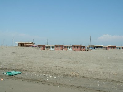Beach shacks at Tuzla