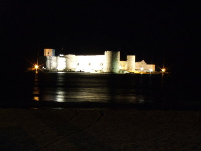 Kiz Kalesi, or The Maiden's Castle, at night