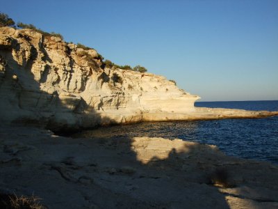 White Cliffs near Kiz Kalesi--this is where we normally do our night dives