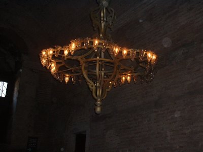 Ancient chandelier in Hagia Sofia