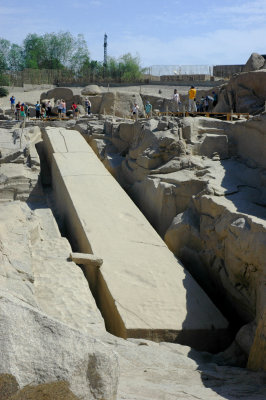 three sides of the shaft, approx 42m long, were completed except for the inscriptions