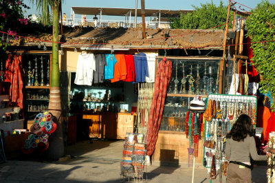 shops at the entrance to the temples