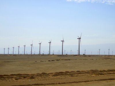wind mills in the desert