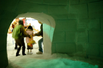 from inside the igloo