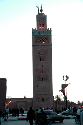 the Koutoubia minaret, a useful orientation point in the city