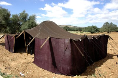 display of a berber tent