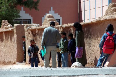 school kids and their teacher