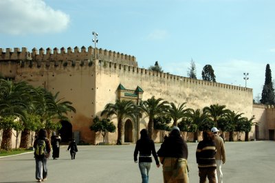 high walls surrounding the Royal Palace