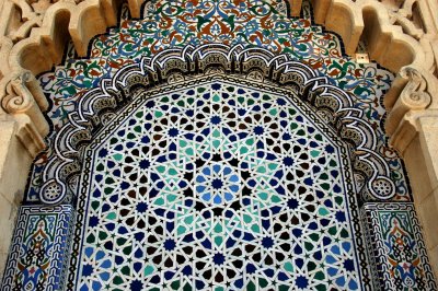 traditional mosaics adorning traditonal structures everywhere