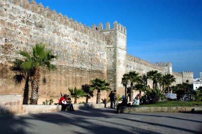 city walls - the western ramparts were built by Yacoub el-Mansour in 1195, after his victory over Alfonso III
