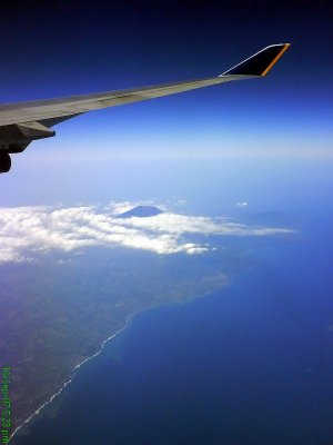 On the plane home-over Sulawesi