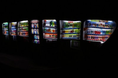 Mirrored vending machines